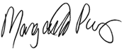Margarette Purvis signature